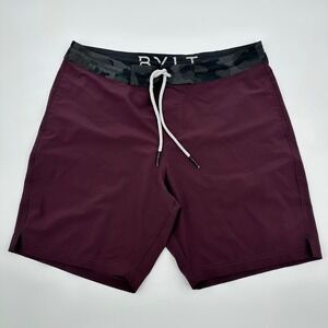BYLT Coastal Board Shorts Swim‎ Burgundy Size 34